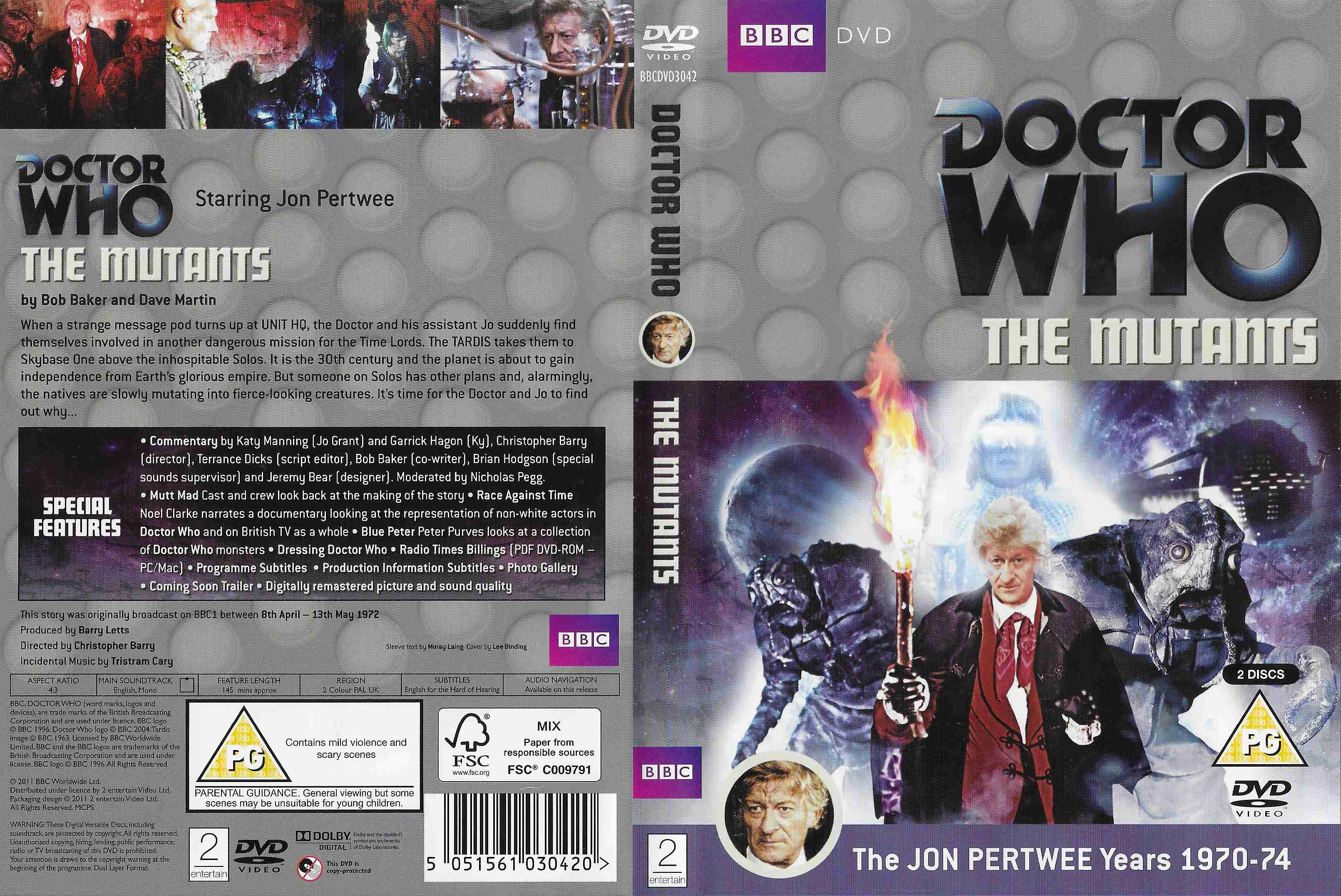 Picture of BBCDVD 3042 Doctor Who - The mutants by artist Bob Baker / Dave Martin from the BBC records and Tapes library